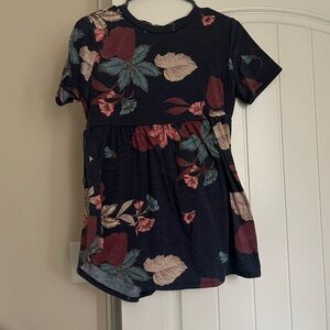 Red and Pink Casual Short Sleeve Crew Neck Blouse